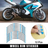 Suzuki GSX-R 250 17" Motorcycle Wheel Rim Decals 12pcs