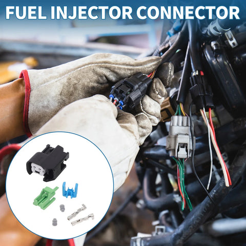 Chevrolet EV6 2-Pin Fuel Injector Connector Female Wire Harness Plug