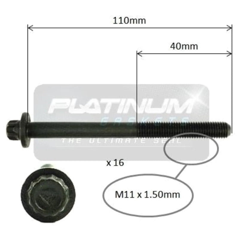 Toyota Kluger MCU28R V6 3.3L 3MZ-FE 2003~2007 Engine Cylinder Head Bolt Set