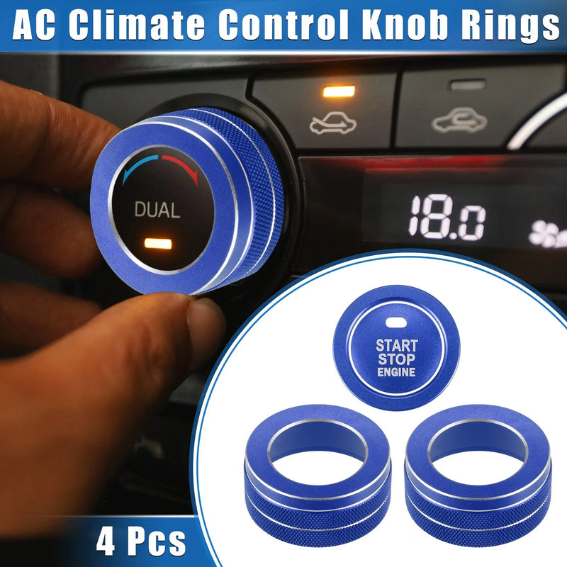 Toyota RAV4 4 x Car AC Climate Control Knob Ring (2019–2023)