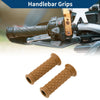 Motorcycle Handlebar Grips Rubber Light Brown 7/8" 22mm Hand Grip Cover