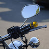 Make Model Pair 7/8" 22mm Gold Tone Handlebar Ends Plugs Carbon Pattern