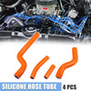 Yamaha YZ250 4pcs Orange Silicone Radiator Hose Tubing (2002-2013)