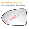 KIA Rio Left Side White Mirror Glass w/ Back (2012-2016)
