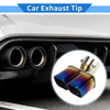 Toyota Land Cruiser Prado Burnt Blue Square Curved Slant Dual Exhaust Tip
