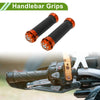 Motorcycle 7/8" 22mm Hand Grips Aluminum Orange