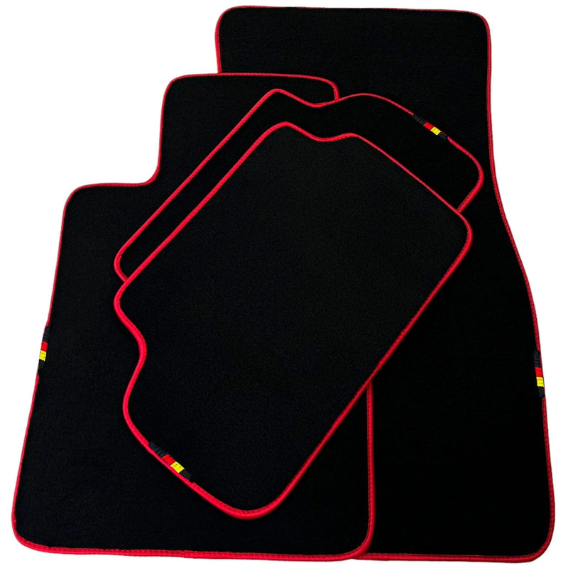 BMW 3 Series M3 G80 (2021-2025) Red Trim AutoWin Black Floor Mats