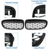 BMW 528i 535i 550i xDrive Black 1 Pair Front Hood Bumper Grille