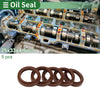Make Model Oil Seal 25x33x4.5mm FKM Brown Rotary Shaft Seal 5 Pcs