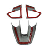 Ford 3 x Carbon Fiber Pattern Black Steering Wheel Covers