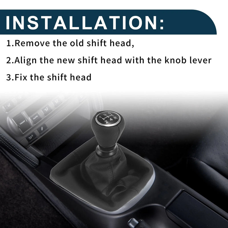 Peugeot 206 Hatchback 5 Speed Gear Shift Knob & Cover (2000-2010)