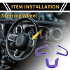 Jeep Wrangler JL JLU (2018-2024) - Purple Steering Wheel Cover Trims