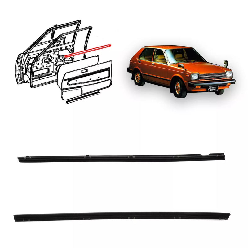 Toyota Starlet 5-Door 1978-1984 Front Door Glass Weatherstrip