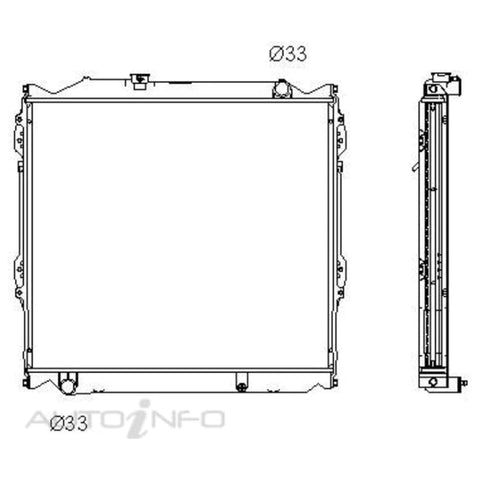 Toyota Prado KZJ95 RZJ95 VZJ95 Alloy Core Radiator (1996–2000)