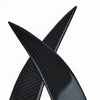 Vehicle Headlight Eye Lid Cover 2 x Carbon Fiber Black