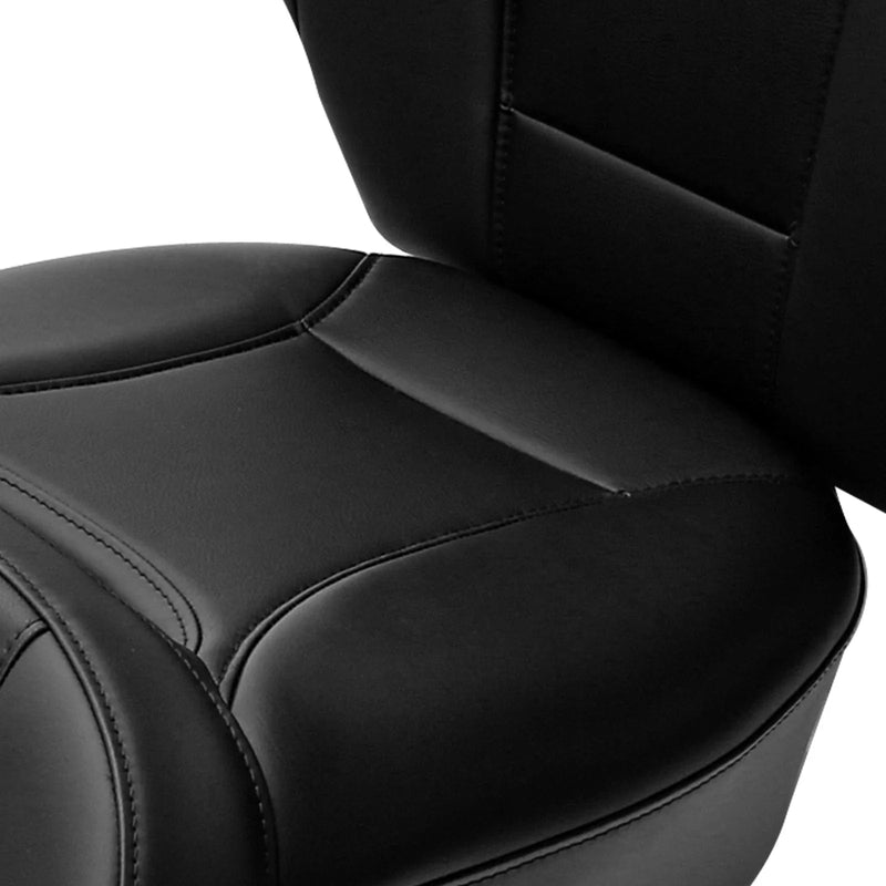 Harley Street Glide Black Driver Passenger Seat & Backrest Pad (14-23)