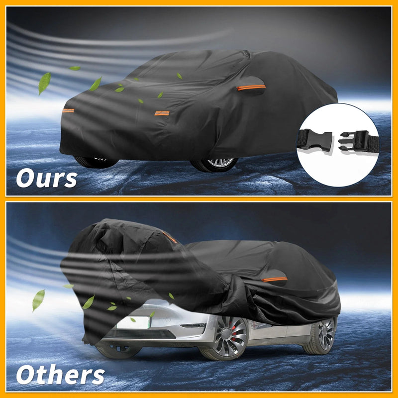 Tesla Model Y (2020-2024) Black Aluminum Film Waterproof Car Cover