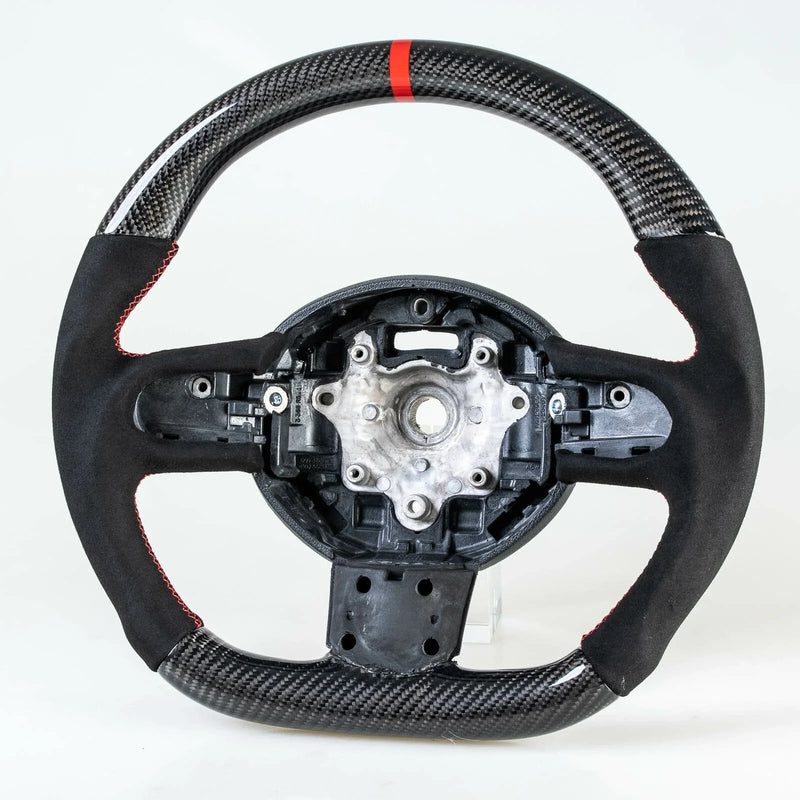 Mini R55 R56 R57 R58 R59 R60 R61 Flat Bottom Carbon Suede Steering Wheel (2006-2019)