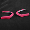 BMW F20 F22 F30 F32 F10 F06 2 x Pink Leather Steering Wheel Covers (2011-2020)