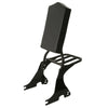 Harley Sportster XL 883 1200 Black Sissy Bar Backrest Luggage Rack (04-22)