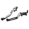 Kawasaki Z1000 ZX6R 2007-2018 Silver Extendable Brake Clutch Levers