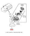 Mitsubishi Mirage Hatchback RH Mirror Cover Red (2012-2022)