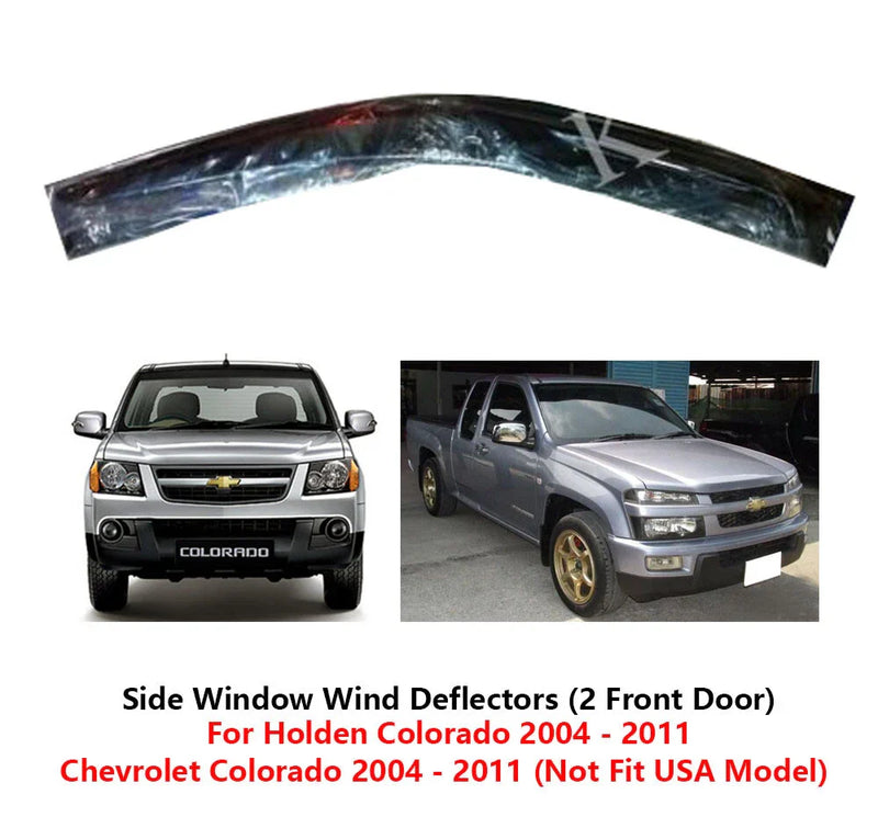 Chevrolet Holden Colorado 2 x Front Door Wind Shield Air Guards (2002-2011)
