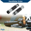 23 x 23 mm Motorcycle Hand Grips Cover Aluminum Alloy Titanium Tone 1 Pair