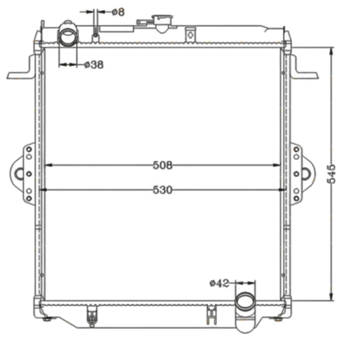 Toyota Landcruiser 70 75 78 Series Radiator (1990–1999)