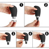 Car - Black 5 Speed Universal Leather Gear Shift Lever Head