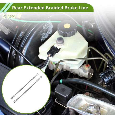 Nissan Patrol GQ Y60 2 x Rear Extended Brake Line Hose Kit (1988-1997)