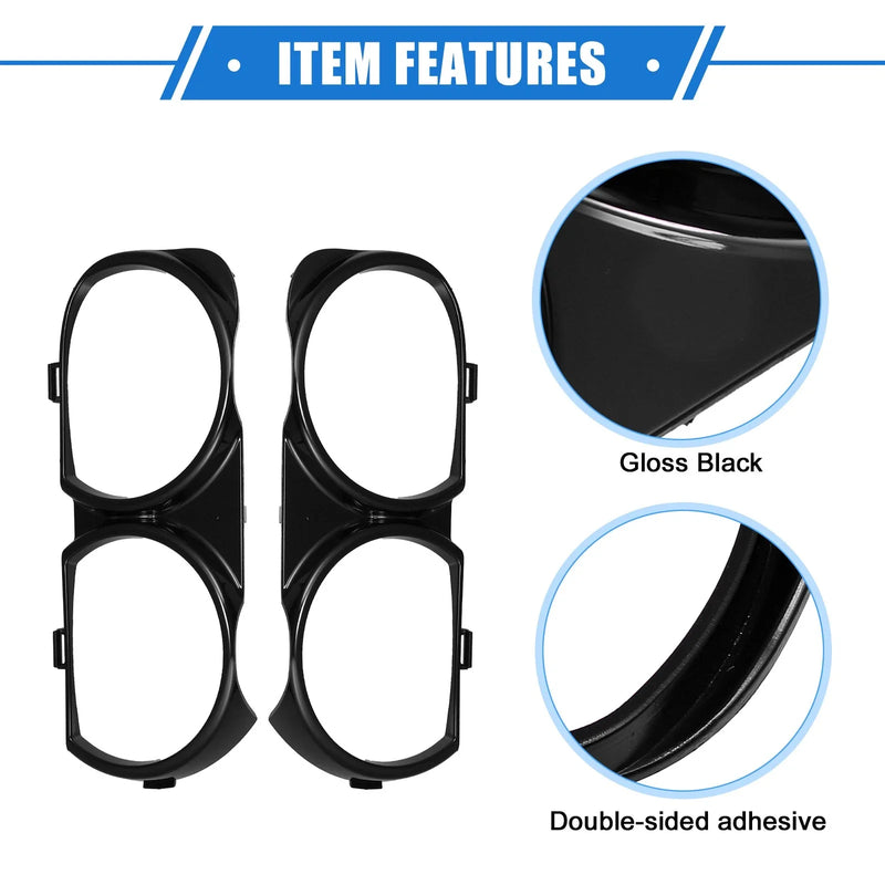 Dodge Challenger Front Left Right Side Headlight Trim Rings (2015-2023)