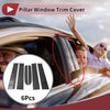 Ford Ranger (2023-2024) Black Carbon Fiber 6 Pcs Door Pillar Window Trim