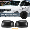 Jeep Grand Cherokee Rearview Mirror Cover Cap Set 2 x Black Carbon Fiber