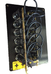 Marine Applications 12V Alloy Illuminating 6 Gang Switch Panel with Fuses