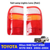 Tail Light Lens Lamp Cover LH+RH Fits Toyota Hilux D4D Pickup Truck 2002-04 D05
