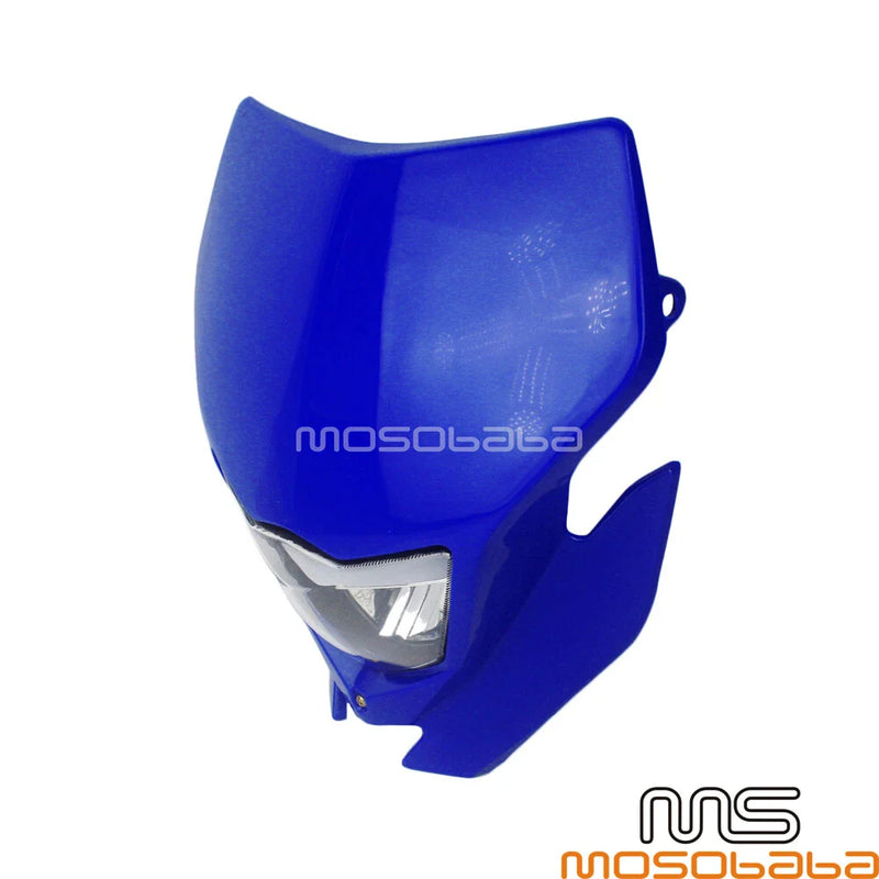 Honda Yamaha Dirt Bike MX XC Blue Headlight Lamp