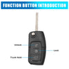 Ford Focus 3 Button Folding Key Fob Remote Case (2000-2018)