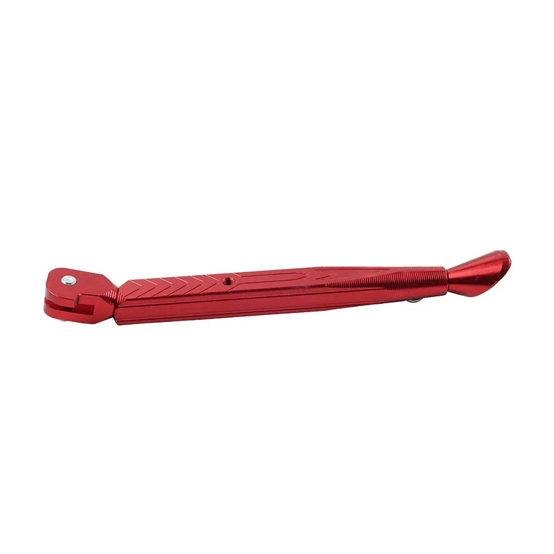 Motorcycle Universal Side Stand Support Red Aluminum Adjustable Kickstand Foot