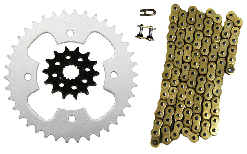 Polaris Outlaw 525 S Gold/520x98/Drive Chain & 14/38 Sprockets (2008–2010)