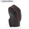 Ford Fusion Car Pebbled Gear Shift Knob Cover 1 x Black Red Faux Leather