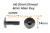Honda CBR600 / 900 Fireblade Fork Head Bolts 2 x M5/M6