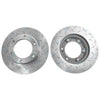 Toyota 80 Series 2 x Front Drilled & Slotted Disc Rotors & Brake Pads (90-92)
