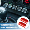 Toyota GR86 / Subaru BRZ Red 5 x Console Multimedia Button Cover
