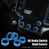 Dodge Ram 1500 5 x Blue AC Radio Switch Knob Covers (2018-2020)