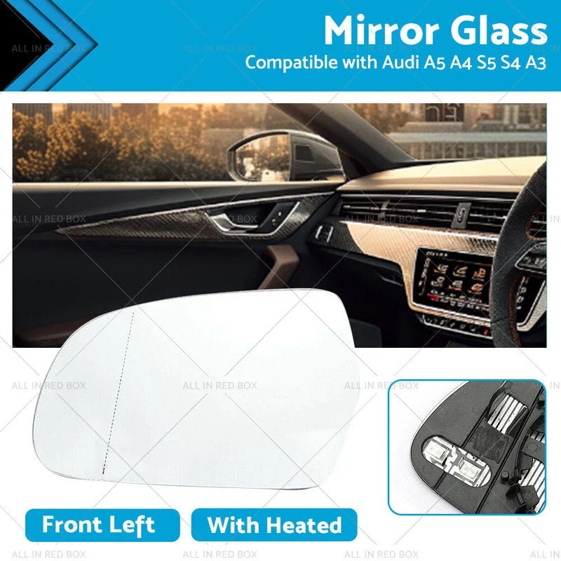 Audi A3 A4 S4 A5 S5 Left Side Heated Mirror Glass