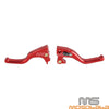 Harley Sportster 3 Finger 5.3'' Handle Grips Brake Clutch Levers Red (2010-2023)