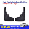 Splash Guard Rubber Mud Flaps Front LH+RH Fits Nissan Navara 2WD 2014-2017 D09