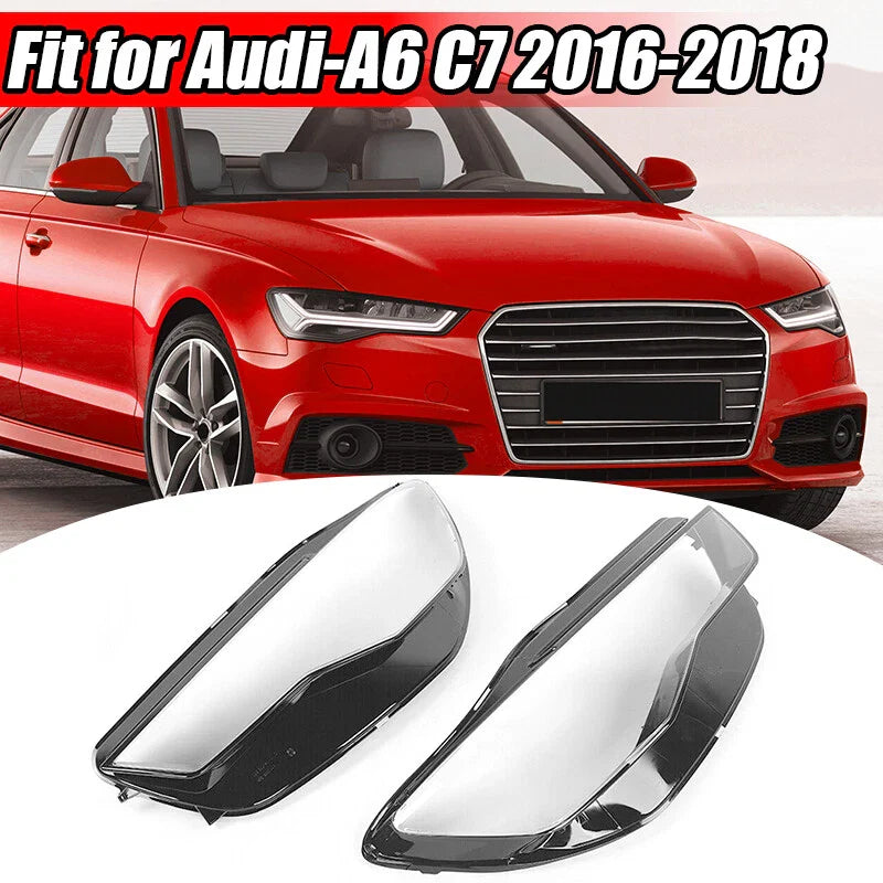 Audi A6 S6 Headlight Clear Lens Cover + Sealant 2 x (2016-2018)