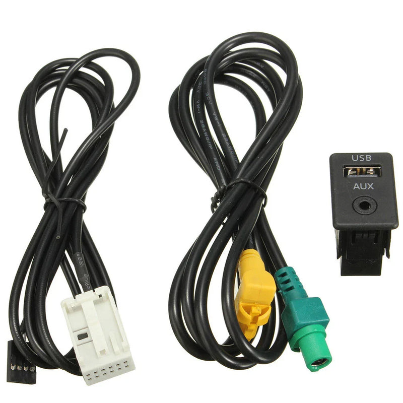 BMW 3 5 series E87 E90 E91 X5 X6 Aux in Switch USB Wire Cable Adapter fit